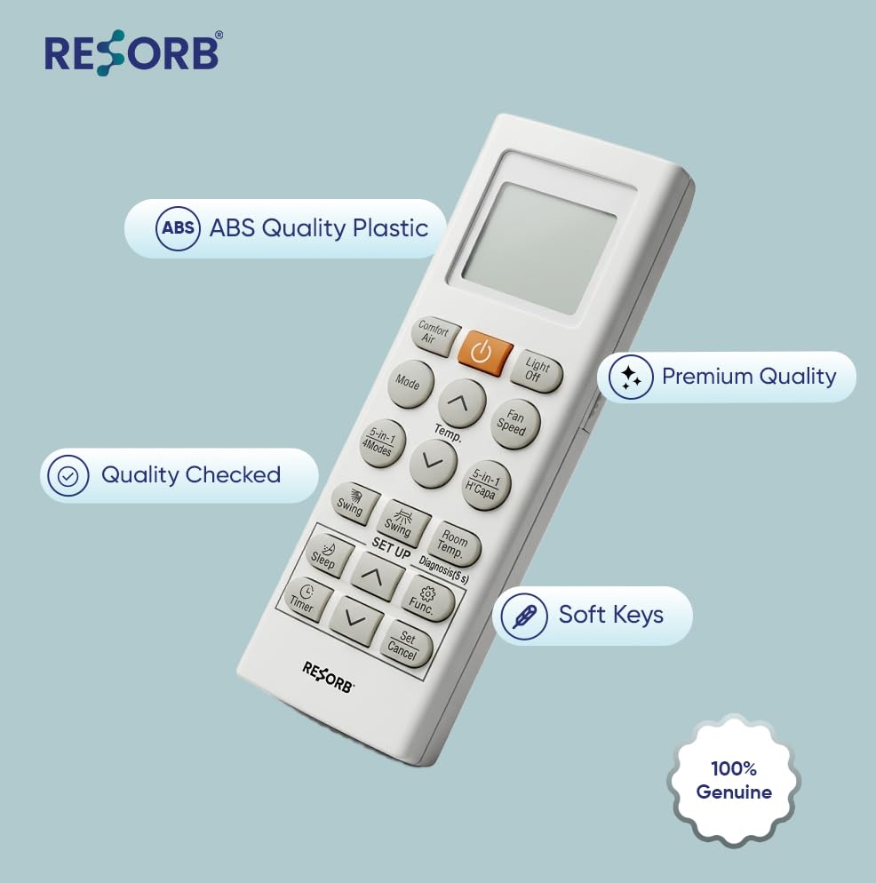 Image of AC Remote Compatible with LG AC Remote Control Original Model Virat 6 in 1, LG AKB73455716, AKB73635603, AKB73455712 Suitable for 1 1.5 2 Ton Split & Window Air Conditioner White 36 J