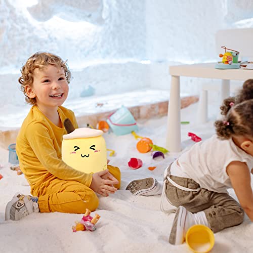 HICAS Bubble Tea Kuscheltier,Cartoon Plüschpuppen Lustiges Milchtee Softpuppe Teetasse Kissen Bubble Tea Plüschtier Kinderspielzeug Geburtstagsgeschenk 35 cm/13.7 inch,Grün A