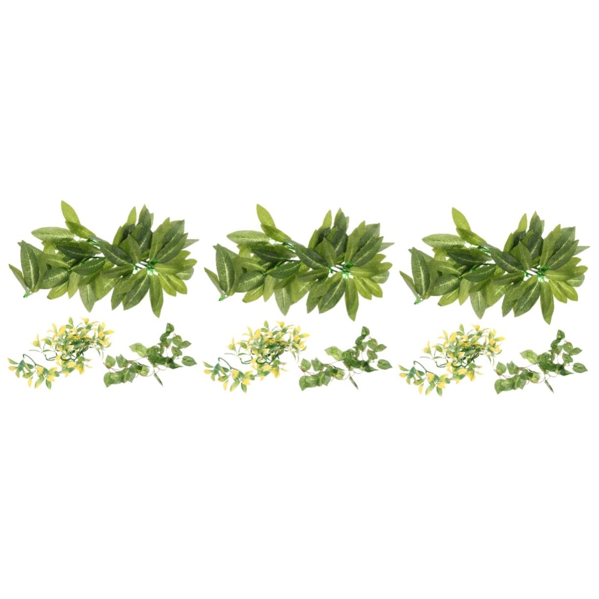 Toyvian 3 Ensembles Fausses Plantes Vignes pour Aquarium Terrarium Décorations pour Reptiles Accessoires pour Habitat Naturel 3 Pièces * 3