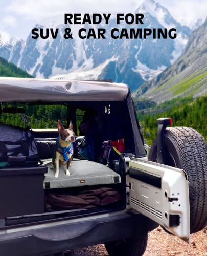 Image of GAIALOOP 3 Inch Memory Foam Camping Mattress, Dual Layer Thick Sleeping Camp Pad for Car Tent Cot, Roll-Up Portable Glamping Floor Bed for Guests Sleepover