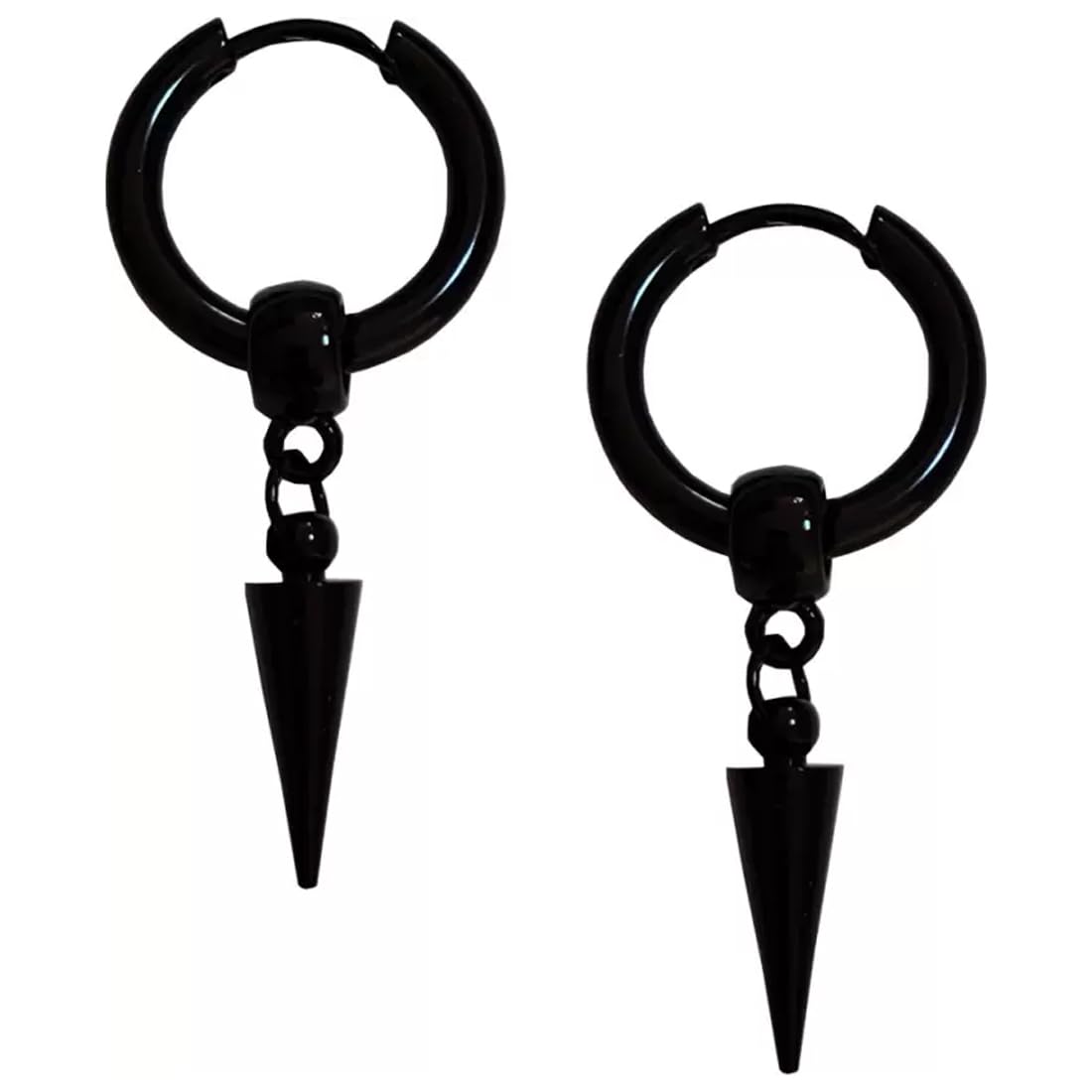 Men Hollow-Out Triangle Piecring Surgical Dangle Hoop Huggie Gift Earrings Black Metal Hoop Earrings For Men And Women SEr202139-image-25