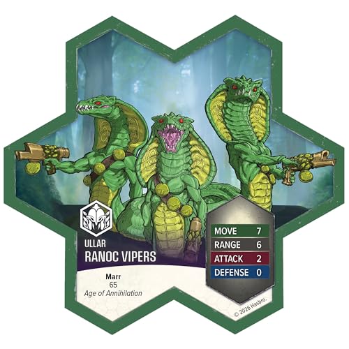 Renegade Game Studios Heroscape Elites of Ullar & Ranoc Vipers Exp | Miniatures Combat Set con 6 Figuras Preensambladas, mecánicas Blade Dance y habilidades de Hipnosis, Compatible con Master Sets miniatura 6