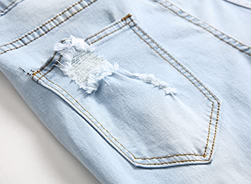 Men's Rose Embroidered Ripped Jeans Vintage Style Floral Trousers Skinny Slim Fit Distressed Fashion Stretch Pants4