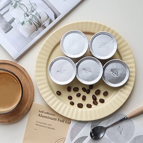RECAPS Aluminum Foil Lids to Reuse Coffee Pods Compatible with Nespresso VertuoLine 200 Pcs 62mm (Coffee Pods NOT Included) by RECAPS - Image 6