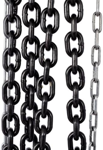 LuckyNote Chain Hoist 4400lbs 2T Capacity 10ft with 2 Heavy Duty Hooks,Manual Chain Hoist Steel Construction (Black)