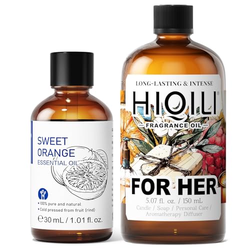 HIQILI Aceite Esencial Naranja Dulce 30ML y Aceite Aromático 150ML