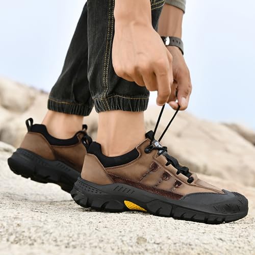 Men's Fashion Hiking Shoes Comfort Platform Anti-Collision Toe Cap Lace-Up Anti-Slip Wear-Resistant Sneakers for Trail Travel Outdoor4