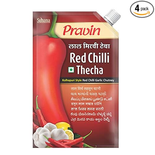 Pickles Red Chilli Thecha 100g Pouch - Pack of 4