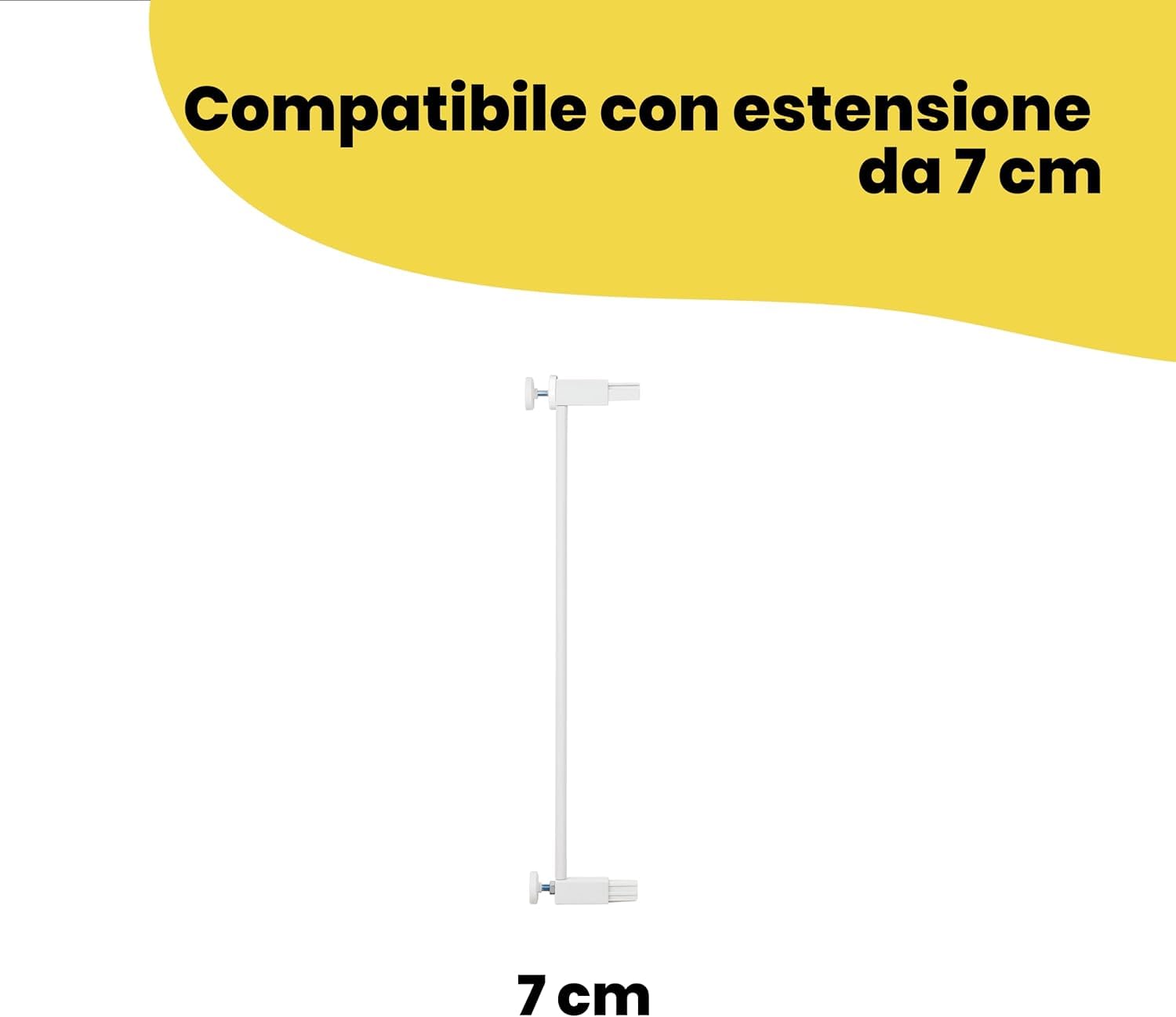 Safety 1st Easy Close Extra Tall Metal Cancelletto di sicurezza alto 91 cm, cancello per bambini, scale, porte e vani con dimensioni 73-80 cm, cancelletto per cani da interno, in metallo colore bianco