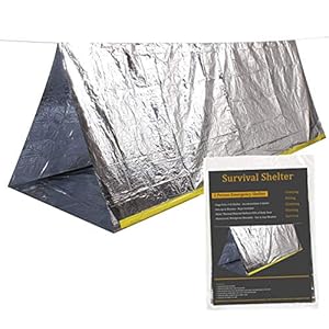Emergency Tent, 2 Person Tube Tent Survival Shelter, Ultralight Survival Tent Emergency Shelter Use as Survival Gear Space Blanket for Camping, Hiking