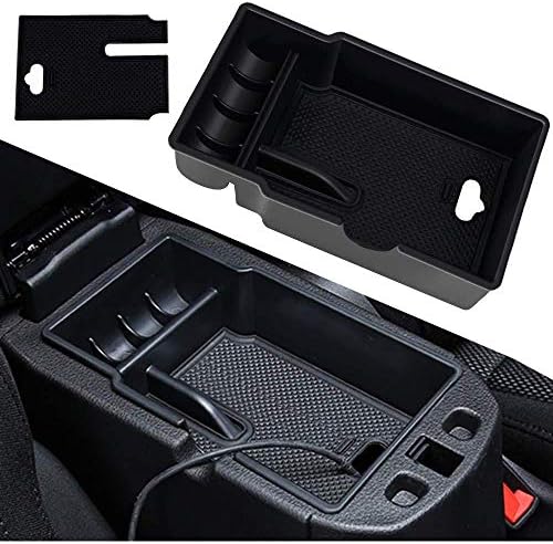 Center Console Armrest Box Glove Box Secondary Storage Insert Organizer Tray Compatible with Jeep Renegade 2015 2016 2017 2018 2019