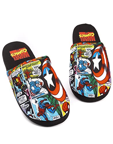 Marvel Avengers Slippers Comic Hombres Slips On House Shoes
