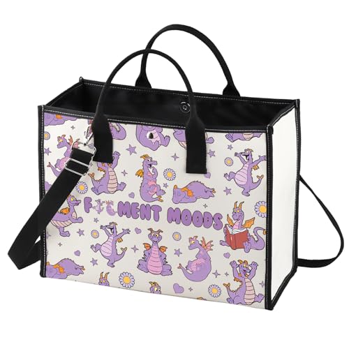 Bolsa Tote Dragon Morado Lona miniatura 1