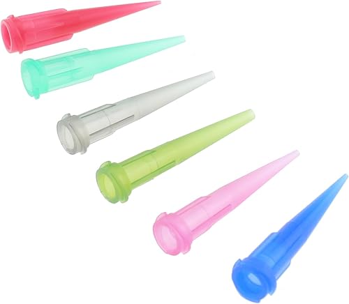 Miniatura 2 de 120 agujas dispensadoras de líquido de extremo romo con punta de alfiler cónica, punta de aguja de jeringa Luer, 6 tamaños para aplicador de aceite