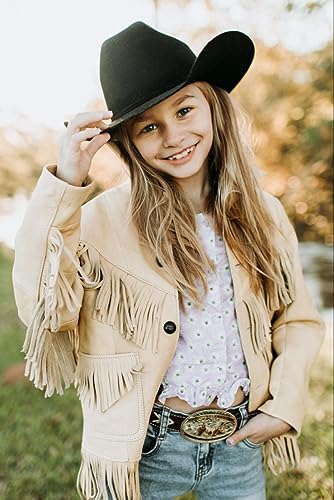 Western Cowboy Cowgirl Hat for Kids Boys Girls Felt Fedora Hats (for Kids 3-6 Years)2