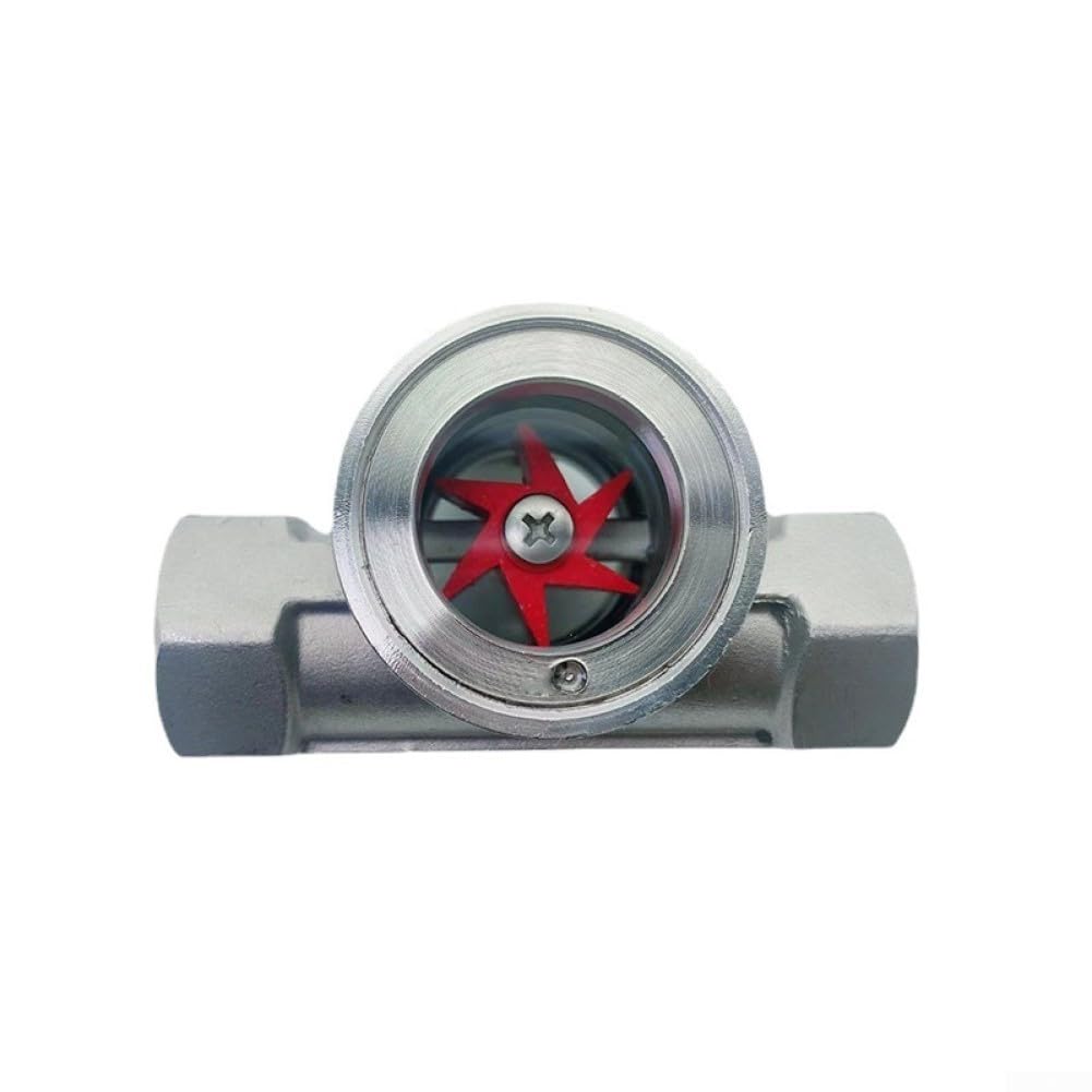 Zoegneer Indicateur de débit d'eau en acier inoxydable 304 pour eau, huile, gaz, acide, alcali DN10 DN50, installation filetée, observation verticale horizontale (DN20)