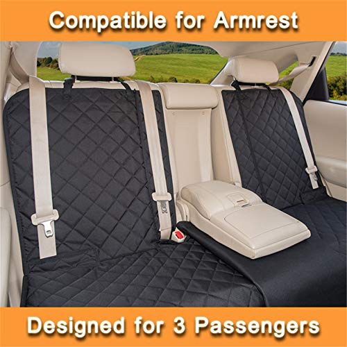 Yesyees Waterproof Dog Car Seat Covers Pet Seat Cover Nonslip Bench Seat Cover Available For Middle Seat Belt And Armrest Fits Most Cars, Trucks And Suvs(Black) #TOP6