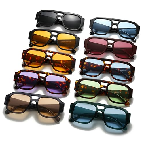 bullabulling Retro Pilot Sunglasses for Women Fashion Square Sun Glasses 2025 Ladies Punk Shades UV400 Men4