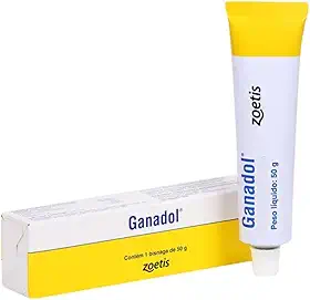 Pomada Cicatrizante Zoetis Ganadol para Bovinos, Equinos, Caprinos, Ovinos, Suínos, Cães e Gatos - 50g