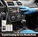 Car Plastic Restorer - 2Pcs Crystal Coating for Car Plastic & Rubber, 2025 Upgrade Long-Lasting Ceramic Protectant, Restore & Shine Car Trim Plastic Parts Kit with Applicator