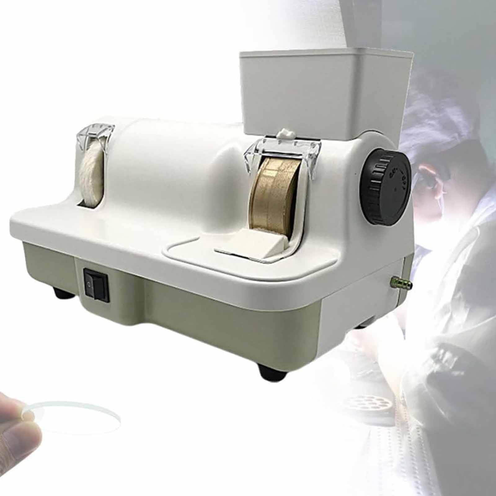 Smerigliatrice Ottica Manuale per Lenti,Smerigliatrice per Occhiali,con Lavandino Regolabile,Molatura Ruvida E Scanalatura a V per Negozi di Ottica,Centri di Optometria