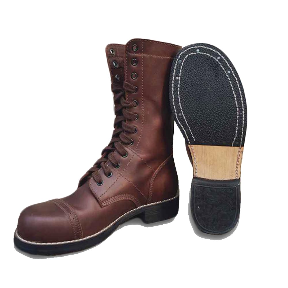 M42 Paratrooper Boots Men's Cowhide 101/82 Combat Boots Vintage Hiking Boots Replica WWII D-Day US
