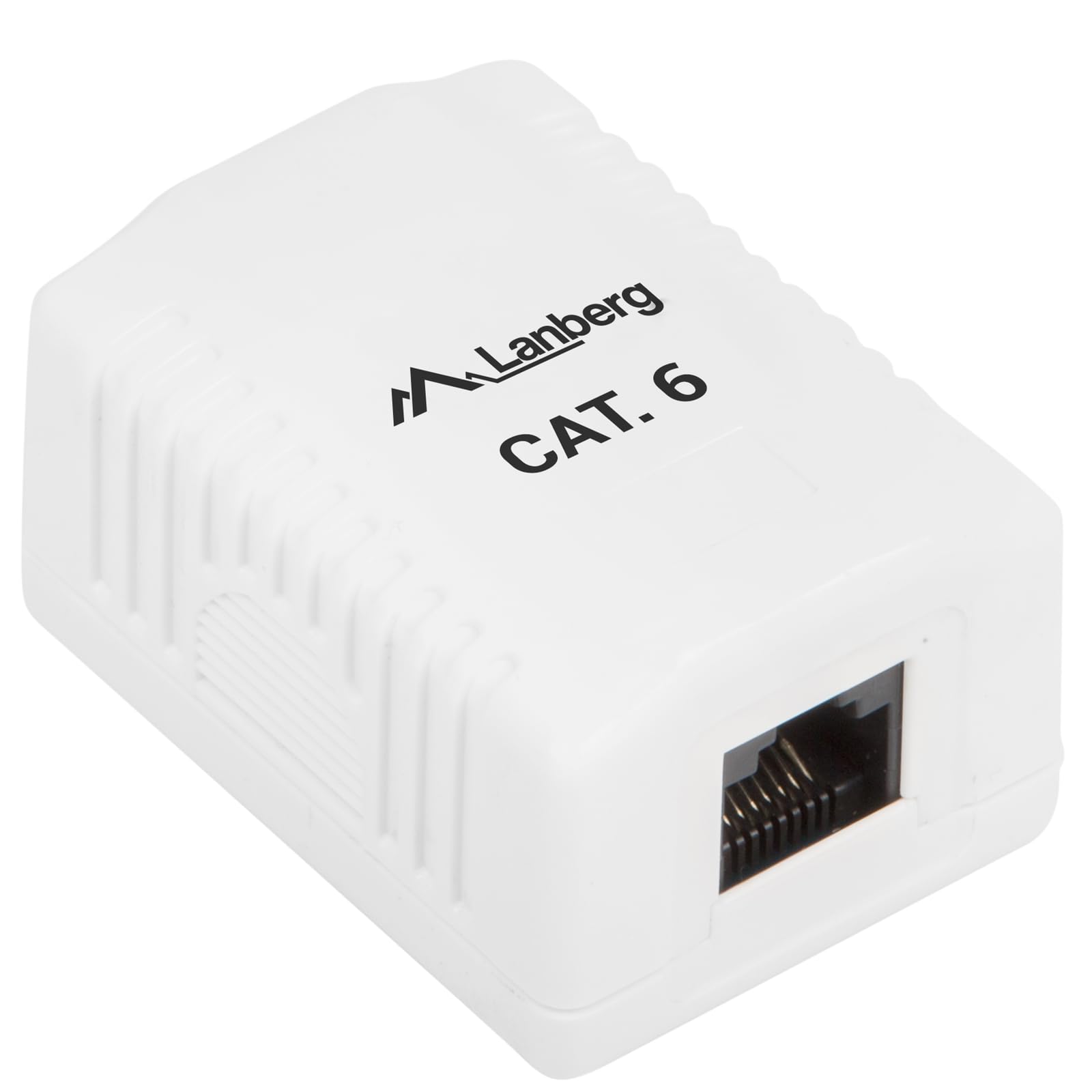 LANBERG Cat.6 UTP Surface Rosette 1X RJ45 Socket White - Image 3