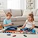 Transport Truck Car Toys for 2-8 Years Old Boys Girls, Carrier Truck Race Track Toys, Foldable Transport Car Toys with 2 Foldable Race Tracks 24 race Cars, Birthday Gifts for Toddler Boys Girls