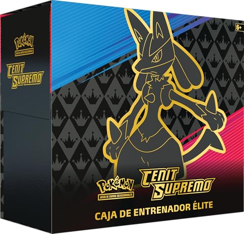Pokémon JCC: Caja de Entrenador Élite de Cenit Supremo de JCC (1 Carta holográfica grabada en Relieve, 10 Paquetes de Mejora y Accesorios prémium)