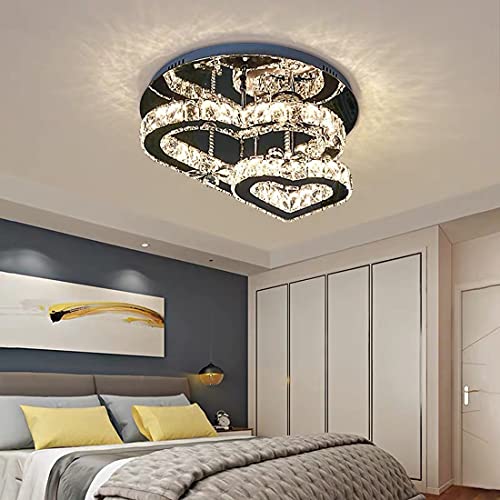 Plafonnier LED cristal 36W dimmable avec télécommande pour chambre - 7