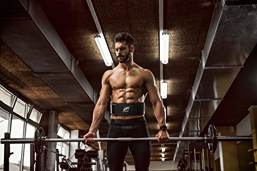 Holiday Sale - Ritfit Weight Lifting Belt - Great For Squats, Lunges, Deadlift, Thrusters - Men And Women - 6 Inch Black - Firm & Comfortable Lumbar Support With Back Injury Protection #TOP4
