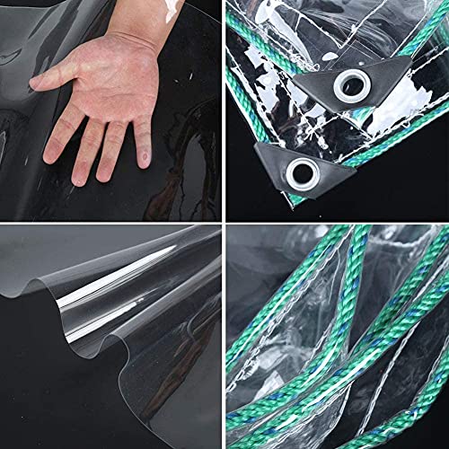 Lona impermeable transparente de PVC espesado para protección de exterior 3