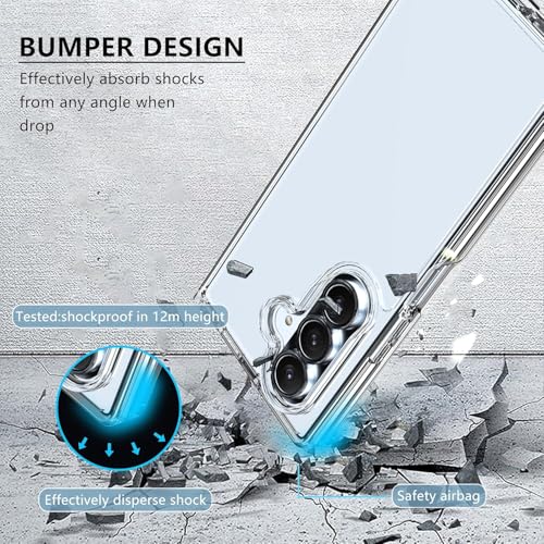 Image of TechTrendz Ultra Hybrid Transparent Case for Samsung Galaxy Z Fold 7 Case, Galaxy Z Fold 7 Back Cover TPU Shockproof Military-Grade Drop-Proof Anti Yellowing Clear Cover Phone Case for Galaxy Z Fold7
