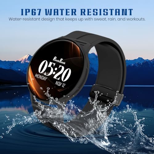 Image of PunnkFunnk Active 5 Smart Watch with 1.3 inch AMOLED HD Display | Bluetooth Calling, AI Voice Assistant, 100+ Sports Modes, Heart Rate & SPO₂ Tracking, IP68 Waterproof for Men & Women- (Black)