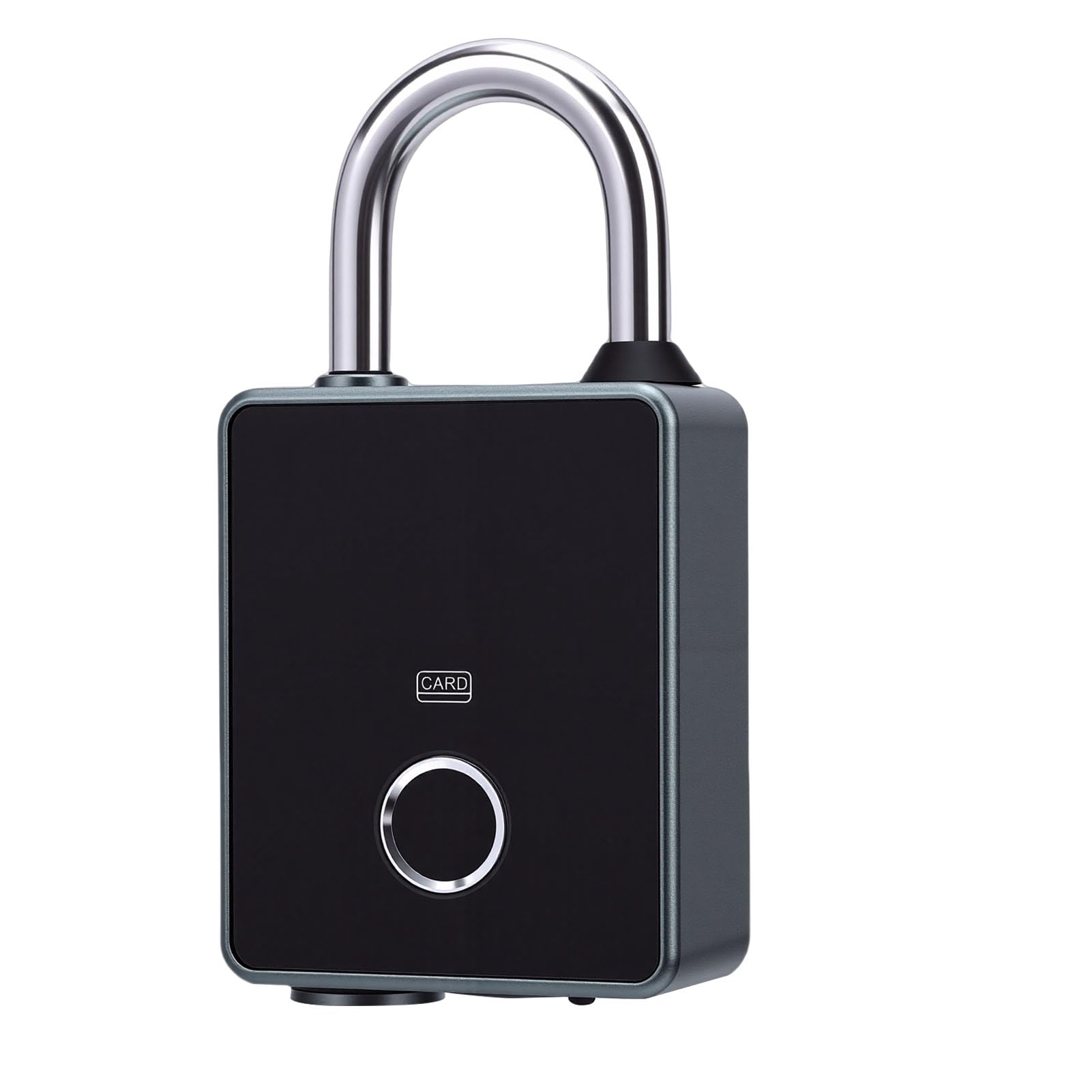 Candado Inteligente con Huella Dactilar, 5 Formas de Desbloqueo, Control de Aplicación Bluetooth, Contraseña, Bloqueo NFC, Cerradura sin Llave de Acero Inoxidable a Prueba de Agua IP65,