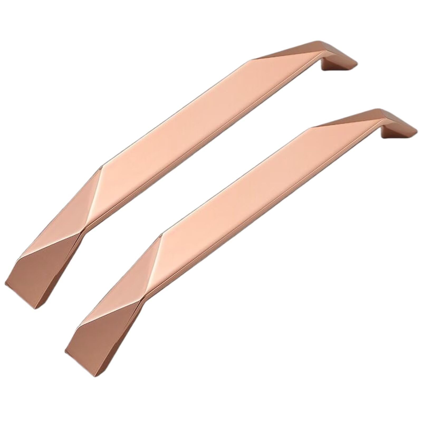TYYCKJ 2 Packs Cabinet Drawer Pull Wardrobe Handle Zinc Alloy Door Knobs, Rose Gold Handles for Kitchen Cabinets Bedroom Bathroom Cupboard Handle Metal Dresser Knob, Hole Distance 192mm
