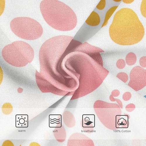 KLL Cute Dog Paws Little Boys Pure Cotton Underwear Briefs Breathable Children Panties3