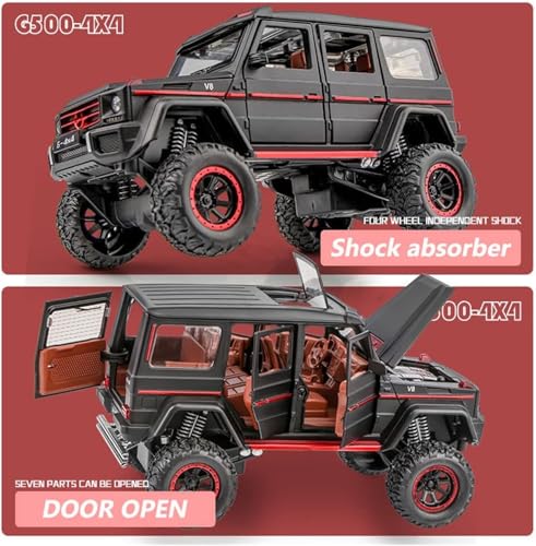 Image of PLUSPOINT Diecast Gwagon G-500 Off Road Toy Car 1:32 Scale Model,Pull Back Vehicles Alloy Simulation Supercar with Lights and Sound Also for Car Dashboard,Kids,Adult