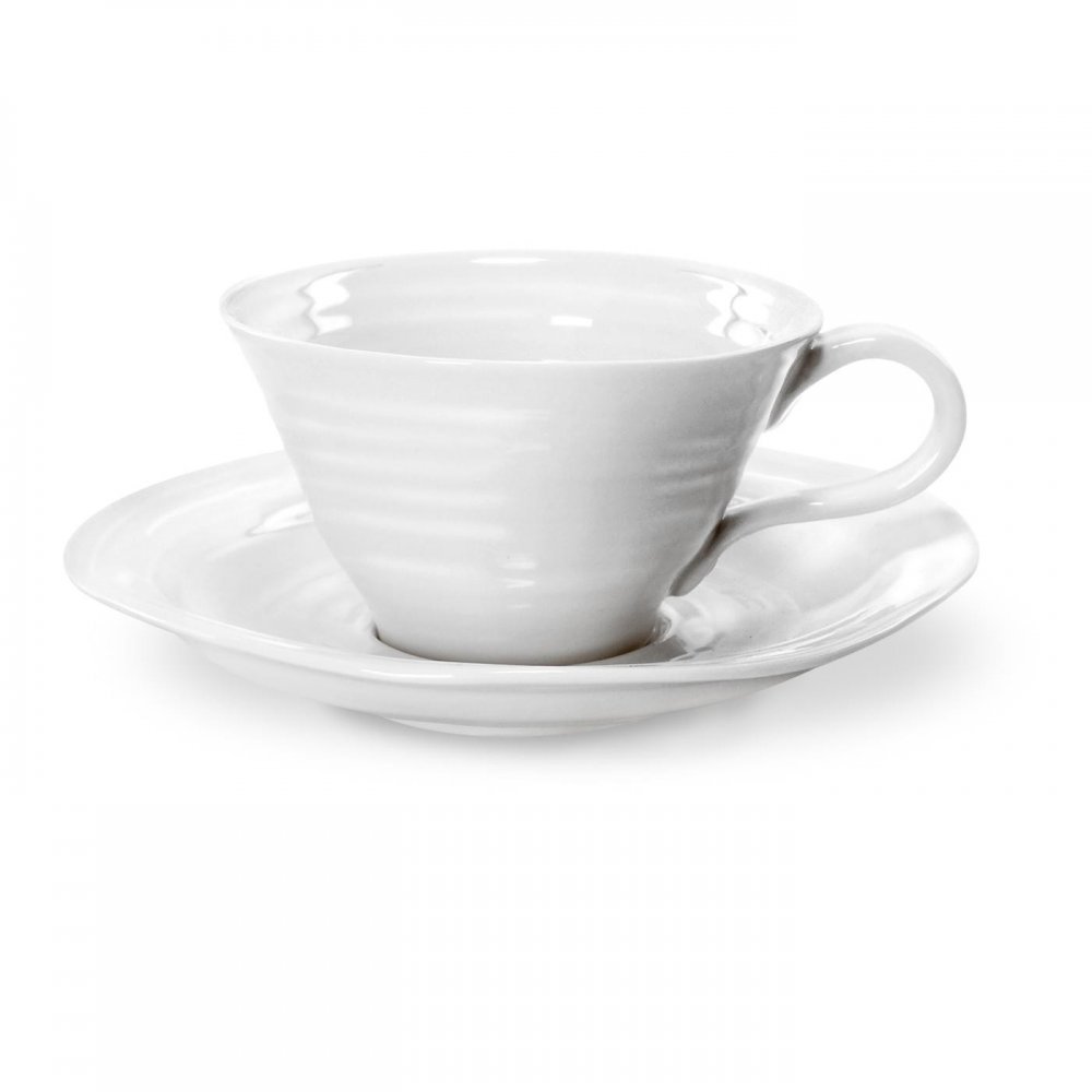 Portmeirion White Sophie Conran For Teacup & Saucer