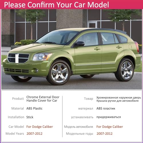 Cache de poignée de porte extérieure Dodge Caliber 2007-2012 protection auto noir - 4