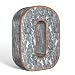 Galvanized Metal 3D Letter O