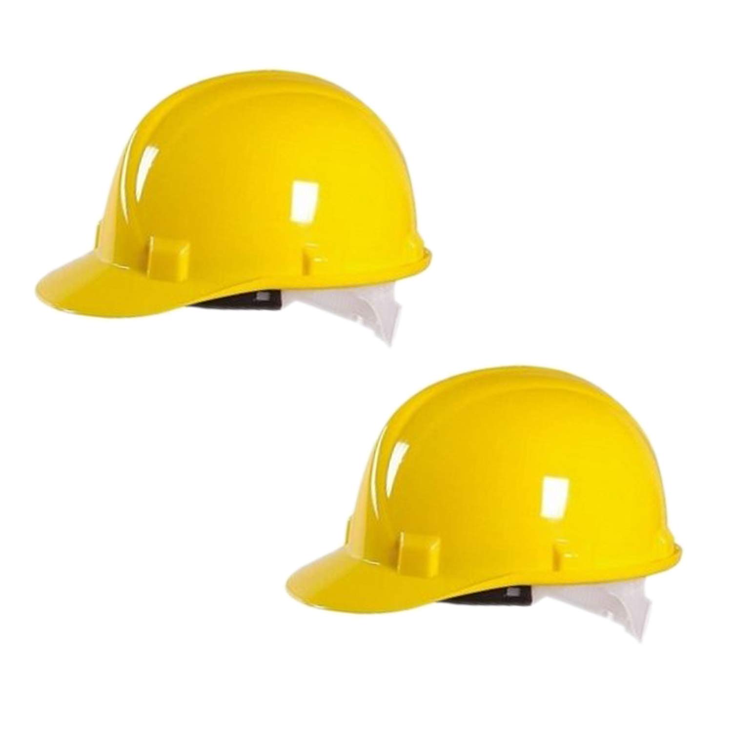 Kaku Fancy Dresses Safety Helmet for Kids | Yellow Soft Plastic Construction Hats Accessory for Kids Building Construction Toy Themed Party Favors Toys - Pack of 2