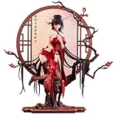 figurine pvc Figurine Cheongsam Luo Hong : le corps principal de la figurine d'anime est une belle fille portant un cheongsam rouge et noir avec dégradé de couleur. L'encolure et la jupe du Cheongsam sont décorées avec des accessoires exquis. Il est conçu dans une position à genoux, ce qui est très élégant