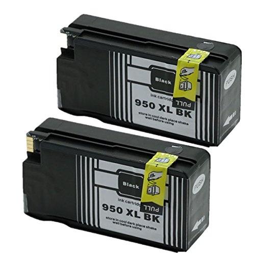 Preisvergleich Produktbild Generisch Kompatible Tintenpatronen Ersatz für HP 950XL 951XL 950 XL 951 für HP950 für HP951 HP Officejet Pro 8600 8610 8620 8630 8640 8660 8615 8625 8100 251dw 271dw (2 Schwarz)