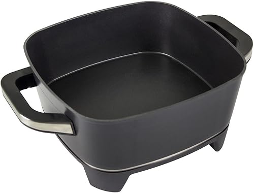 Miniatura 2 de IUHJNWE Sartén eléctrica de 12 pulgadas sartén eléctrica antiadherente de 4 pulgadas de profundidad para hornear freír cocinar al vapor o asar