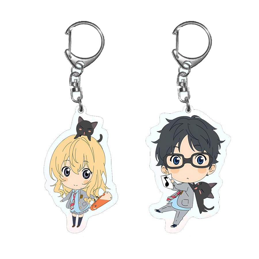 Amazon.co.jp: 四月は君の嘘 キーホルダー セット 君嘘 有馬公生 宮園  
