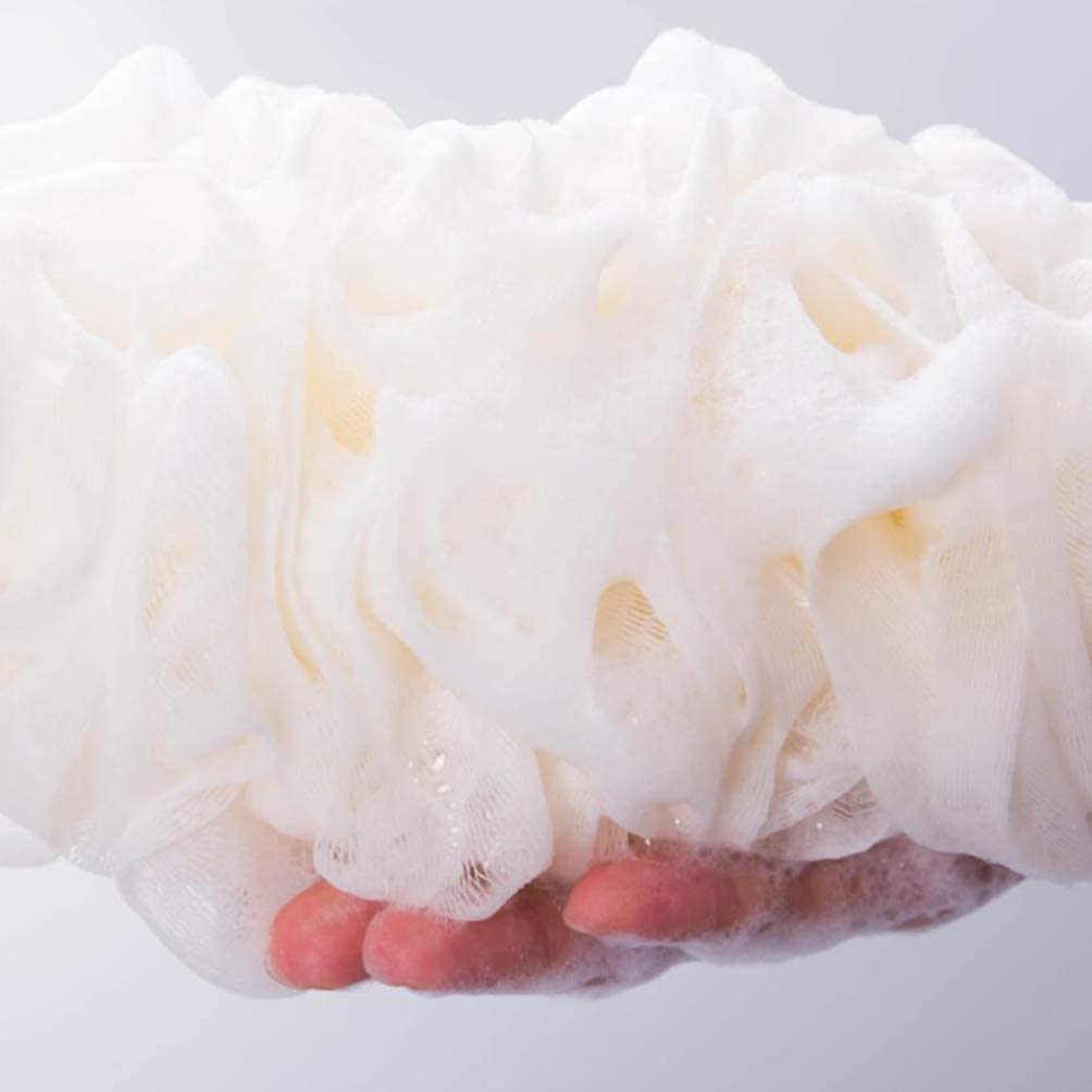 AKAZI Cepillo de baño 3 uds Cepillo de baño de Mango Largo y esponjas de Bola de baño depurador de Espalda Limpieza Corporal Bola de Red de Burbujas Limpia