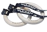 Vulcan Elite Wood Gymnastics Rings – 1.25" Birch Wood Rings with Numbered Straps, 15ft Adjustable Nylon Straps, Heavy-Duty 2" Cam Buckles – Workout Rings for Pull-Ups, Dips, Muscle-Ups, Home Gym