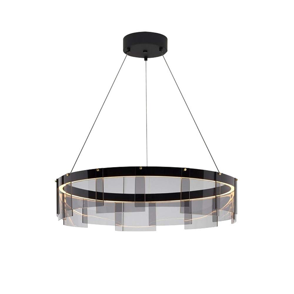 Plafond intérieur suspension de la lampe fumée en verre gris nordique