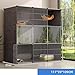 DIY Cat Cage, Cat Enclosure with Transparent Panel Detachable Metal Wire Small Animal Playpen Indoor Cat Crate Exercise Place Ideal for 1-2 Cat(111 * 39 * 109cm)